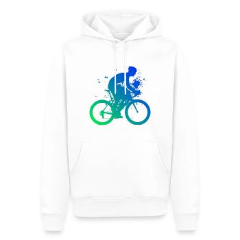 Cycliste de route Vélo de route Vélo de route Cyclisme de route - Sweat à capuche Premium bio Homme - blanc - Devant - Nico (187cm)