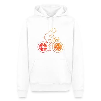 Vélo VTT Femme Vélo VTT Homme - Sweat à capuche Premium bio Homme - blanc - Devant - Nico (187cm)