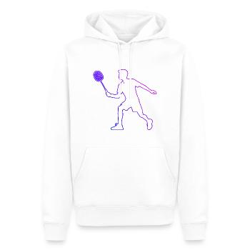 Badminton Herren Badmintonspieler Squash Damen - Männer Premium Bio Hoodie - Weiß - Vorne - Nico (187cm)