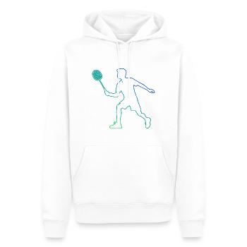 Badmintonspieler Badminton Damen Federball - Männer Premium Bio Hoodie - Weiß - Vorne - Nico (187cm)