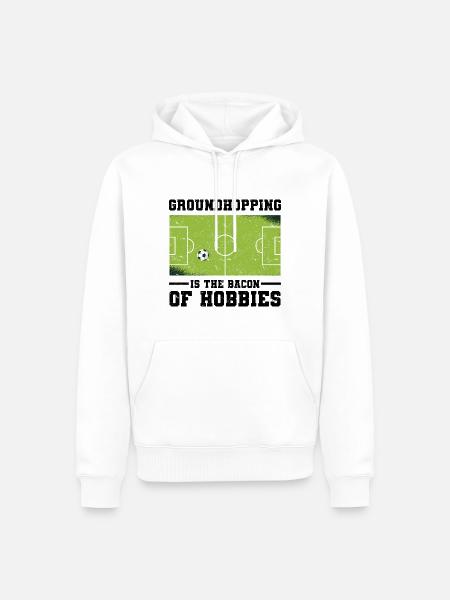 Groundhopping - Men’s Premium Organic Hoodie - white