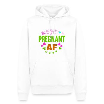 Mère Enceinte Bébé Nourrisson T-Shirt Maman - Sweat à capuche Premium bio Homme - blanc - Devant - Nico (187cm)