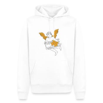 Angels with sleigh Christmas - Men’s Premium Organic Hoodie - white - Front - Nico (187cm)