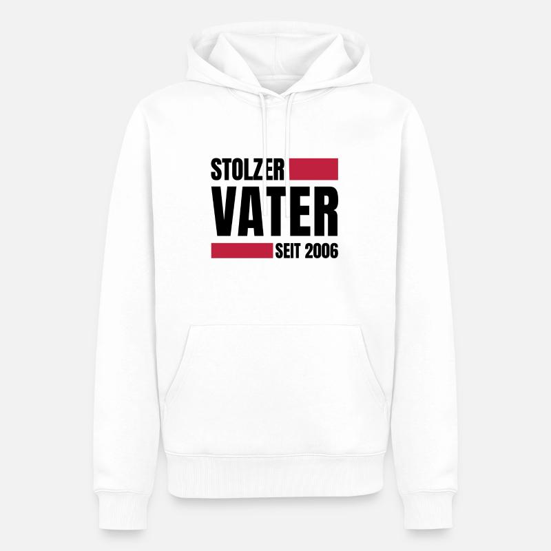 Stolzer Vater 2006 - Männer Premium Bio Hoodie - Weiß