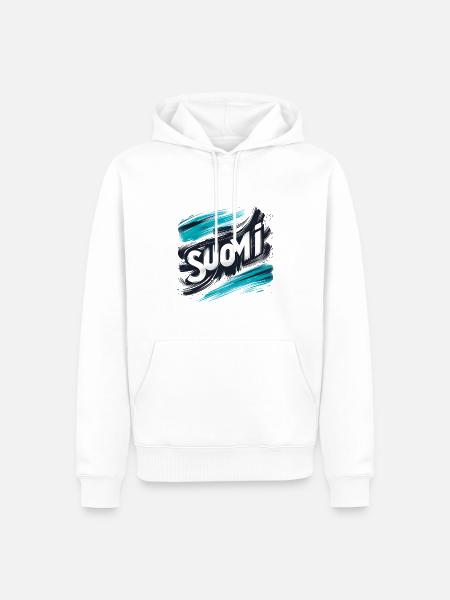 Suomi Finland Finnland - Männer Premium Bio Hoodie - Weiß