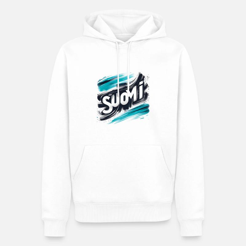 Suomi Finlande Finlande - Sweat à capuche Premium bio Homme - blanc