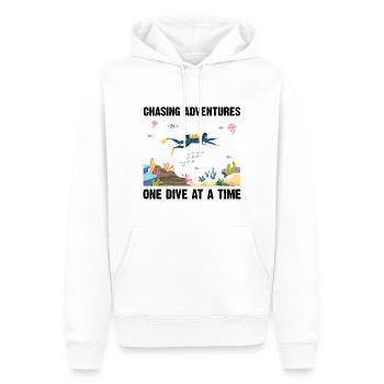 Plongée Aventure Plongeurs Mer Océan - Sweat à capuche Premium bio Homme - blanc - Devant - Nico (187cm)