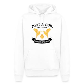 Conception d'origami japonais et origami kirigami - Sweat à capuche Premium bio Homme - blanc - Devant - Nico (187cm)