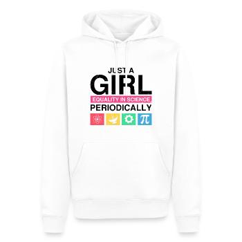 Professorin Steminist Designs für Equality Stem - Männer Premium Bio Hoodie - Weiß - Vorne - Nico (187cm)