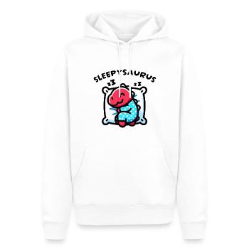 Sleepysaurus Official Sleep Outfit Chemise de nuit - Sweat à capuche Premium bio Homme - blanc - Devant - Nico (187cm)