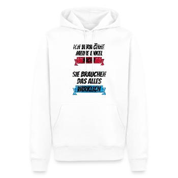 Ich verwöhne meine Enkel nicht Sie brauchen das - Männer Premium Bio Hoodie - Weiß - Vorne - Nico (187cm)