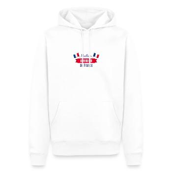 Meilleur Ouvrier de France - Sweat à capuche Premium bio Homme - blanc - Devant - Nico (187cm)