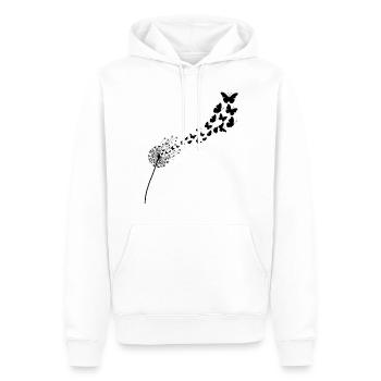 Dandelion with butterflies - Men’s Premium Organic Hoodie - white - Front - Nico (187cm)