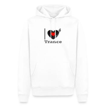 I Love Trance - Männer Premium Bio Hoodie - Weiß - Vorne - Nico (187cm)