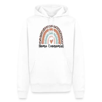 Home Ökonom Regenbogen Leopard Funny Home - Männer Premium Bio Hoodie - Weiß - Vorne - Nico (187cm)