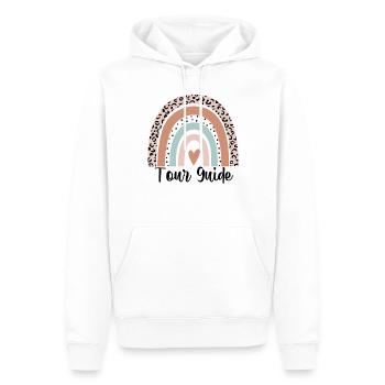 Guide touristique Rainbow Leopard Drôle de guide touristique Cadeau - Sweat à capuche Premium bio Homme - blanc - Devant - Nico (187cm)