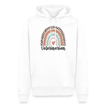 Vétérinaire Rainbow Leopard Drôle Vétérinaire - Sweat à capuche Premium bio Homme - blanc - Devant - Nico (187cm)