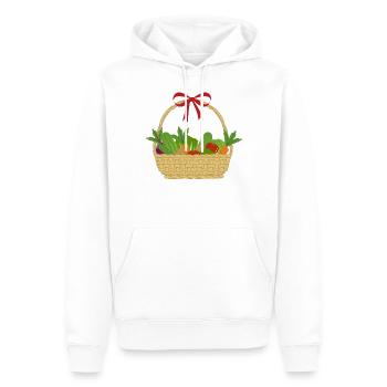 Légumes - Sweat à capuche Premium bio Homme - blanc - Devant - Nico (187cm)