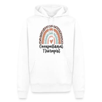 Ergothérapeute Rainbow Leopard Drôle de cadeau - Sweat à capuche Premium bio Homme - blanc - Devant - Nico (187cm)