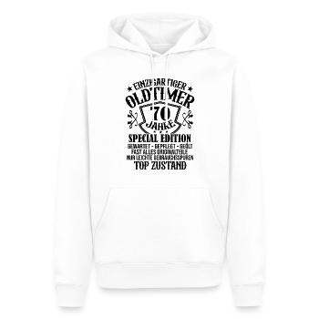 70. Geburtstag Mann 70 Jahre - Männer Premium Bio Hoodie - Weiß - Vorne - Nico (187cm)