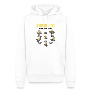 Calopsitte - Sweat à capuche Premium bio Homme - blanc - Devant - Nico (187cm)