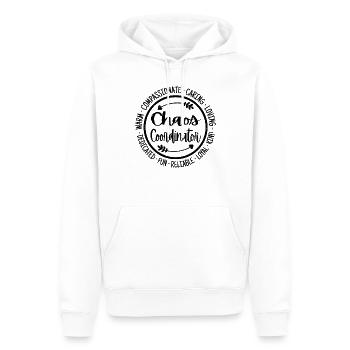 Chaos Coordinator Admin Office Squad Équipe - Sweat à capuche Premium bio Homme - blanc - Devant - Nico (187cm)