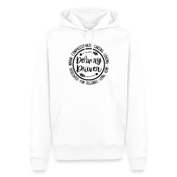 Chauffeur Livreur Vintage Cadeau - Sweat à capuche Premium bio Homme - blanc - Devant - Nico (187cm)