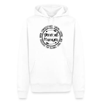 General Manager Vintage Geschenk - Männer Premium Bio Hoodie - Weiß - Vorne - Nico (187cm)