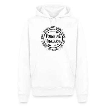 Personal Trainer Vintage Gift - Men’s Premium Organic Hoodie - white - Front - Nico (187cm)