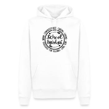 Psychologue scolaire Vintage Cadeau - Sweat à capuche Premium bio Homme - blanc - Devant - Nico (187cm)