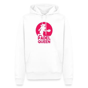 Padel Paddle Tennis Sport Queen Heart I Gift - Men’s Premium Organic Hoodie - white - Front - Nico (187cm)