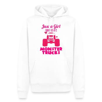 Monster Truck Reifen Mädchen Frauen I Geschenkidee - Männer Premium Bio Hoodie - Weiß - Vorne - Nico (187cm)