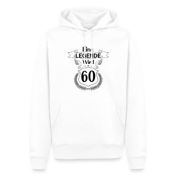 Eine Legende wird 60 - Männer Premium Bio Hoodie - Weiß - Vorne - Nico (187cm)