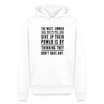 La façon la plus courante d’inspiration et de motivation - Sweat à capuche Premium bio Homme - blanc - Devant - Nico (187cm)