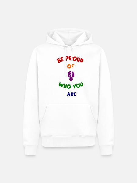 Feminismus LGBQT Pride Stolz Spruch - Männer Premium Bio Hoodie - Weiß