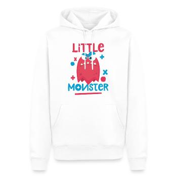 Petit monstre - Sweat à capuche Premium bio Homme - blanc - Devant - Nico (187cm)