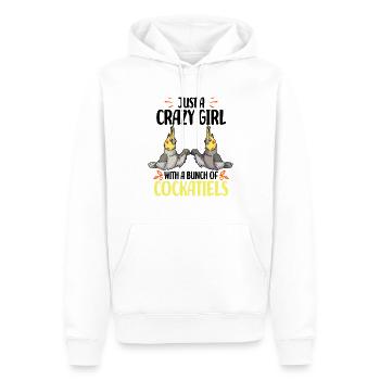 Calopsitte - Sweat à capuche Premium bio Homme - blanc - Devant - Nico (187cm)