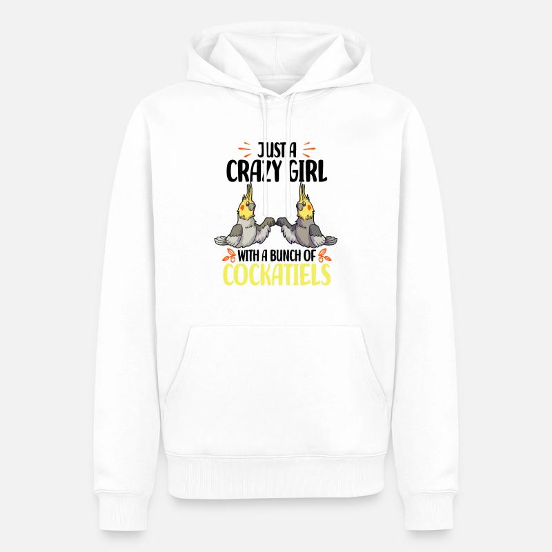 Calopsitte - Sweat à capuche Premium bio Homme - blanc