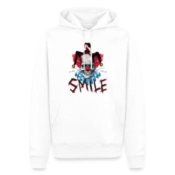 Lachender Clown - Männer Premium Bio Hoodie - Weiß - Vorne - Nico (187cm)