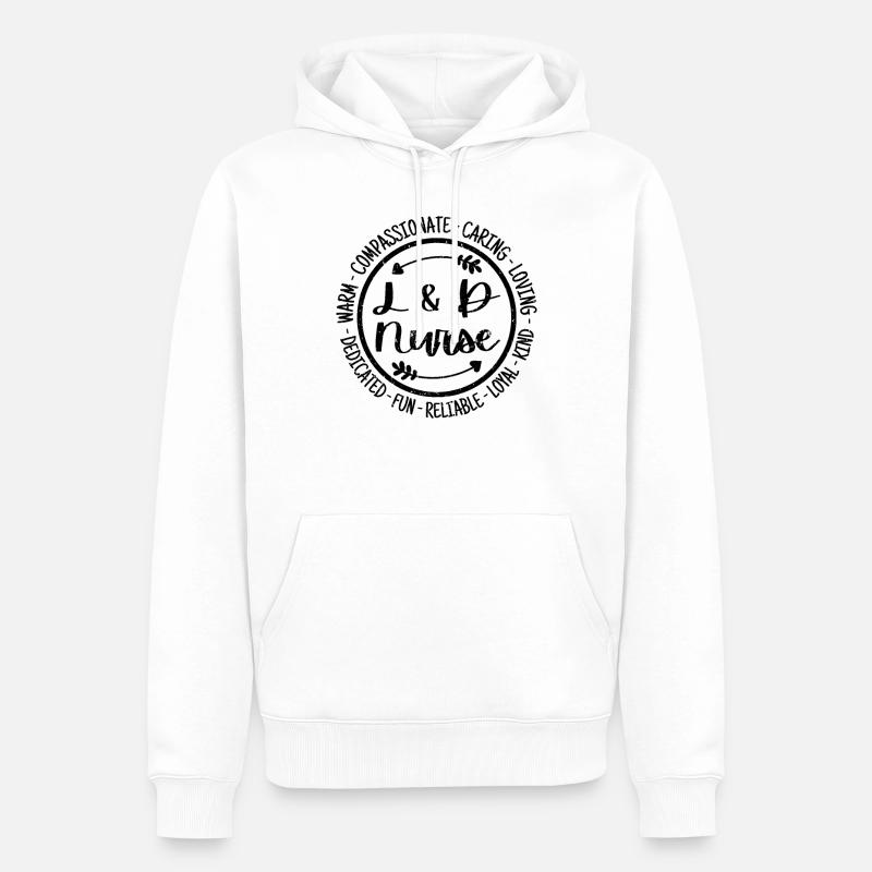 L & D Krankenschwester - Männer Premium Bio Hoodie - Weiß