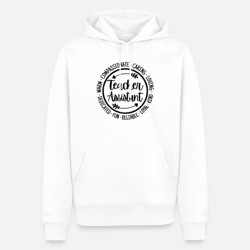 Lehrer Hilfslehrer Assistent lustigLehrer A - Männer Premium Bio Hoodie - Weiß