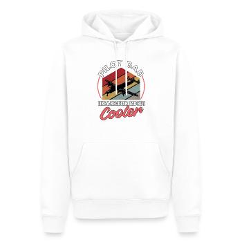 Flugzeug Pilot Fliegen Vater Cooler I Geschenk - Männer Premium Bio Hoodie - Weiß - Vorne - Nico (187cm)