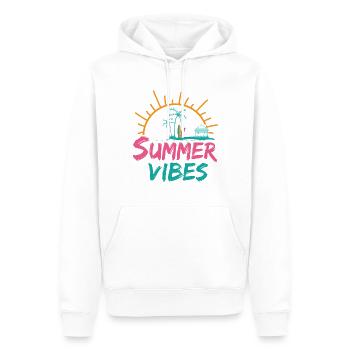 Summer Vibes - Männer Premium Bio Hoodie - Weiß - Vorne - Nico (187cm)