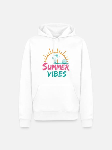 Summer Vibes - Männer Premium Bio Hoodie - Weiß