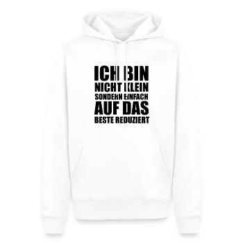 Auf Das Beste Reduziert - Lustiger Spruch - Männer Premium Bio Hoodie - Weiß - Vorne - Nico (187cm)