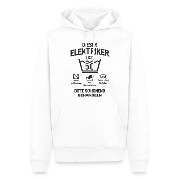 50. Geburtstag Elektriker Lustig 50 Jahre - Männer Premium Bio Hoodie - Weiß - Vorne - Nico (187cm)