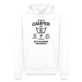 Camper 40. Geburtstag Camping Lustig 40 Jahre - Männer Premium Bio Hoodie - Weiß - Vorne - Nico (187cm)