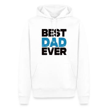 Meilleur papa de tous les temps - Sweat à capuche Premium bio Homme - blanc - Devant - Nico (187cm)