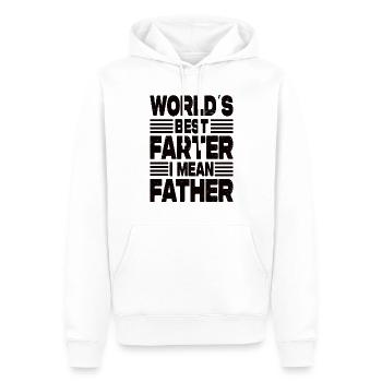 World's Best Farter I Mean Father - Men’s Premium Organic Hoodie - white - Front - Nico (187cm)