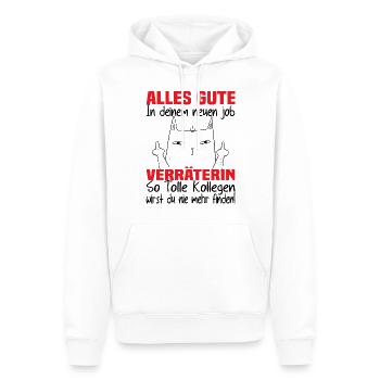 Jobwechsel Alles Gute In Deinem Neuen Job Kollegen - Männer Premium Bio Hoodie - Weiß - Vorne - Nico (187cm)